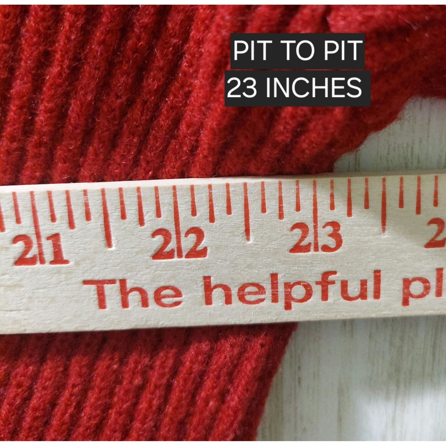 Commense Women's Red Ribbed Wrap Sweater Size XL
