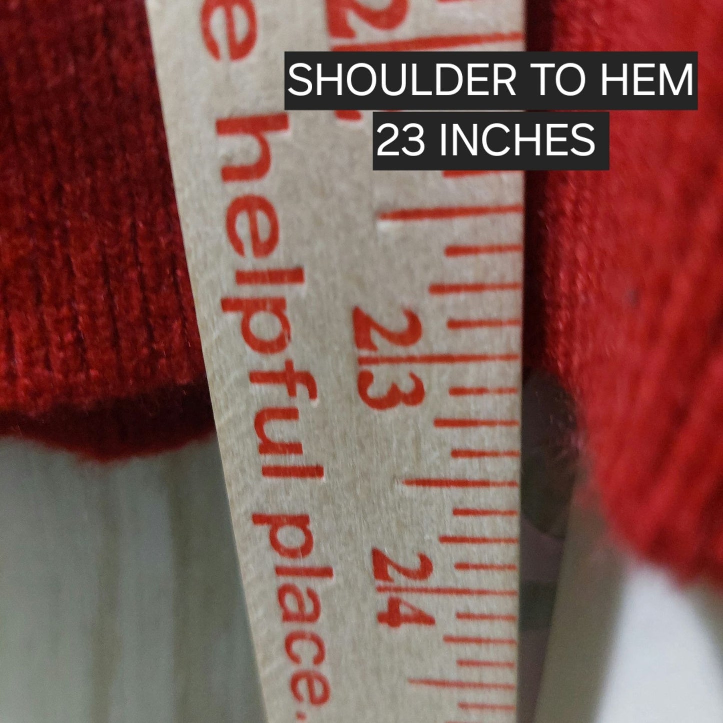 Commense Women's Red Ribbed Wrap Sweater Size XL