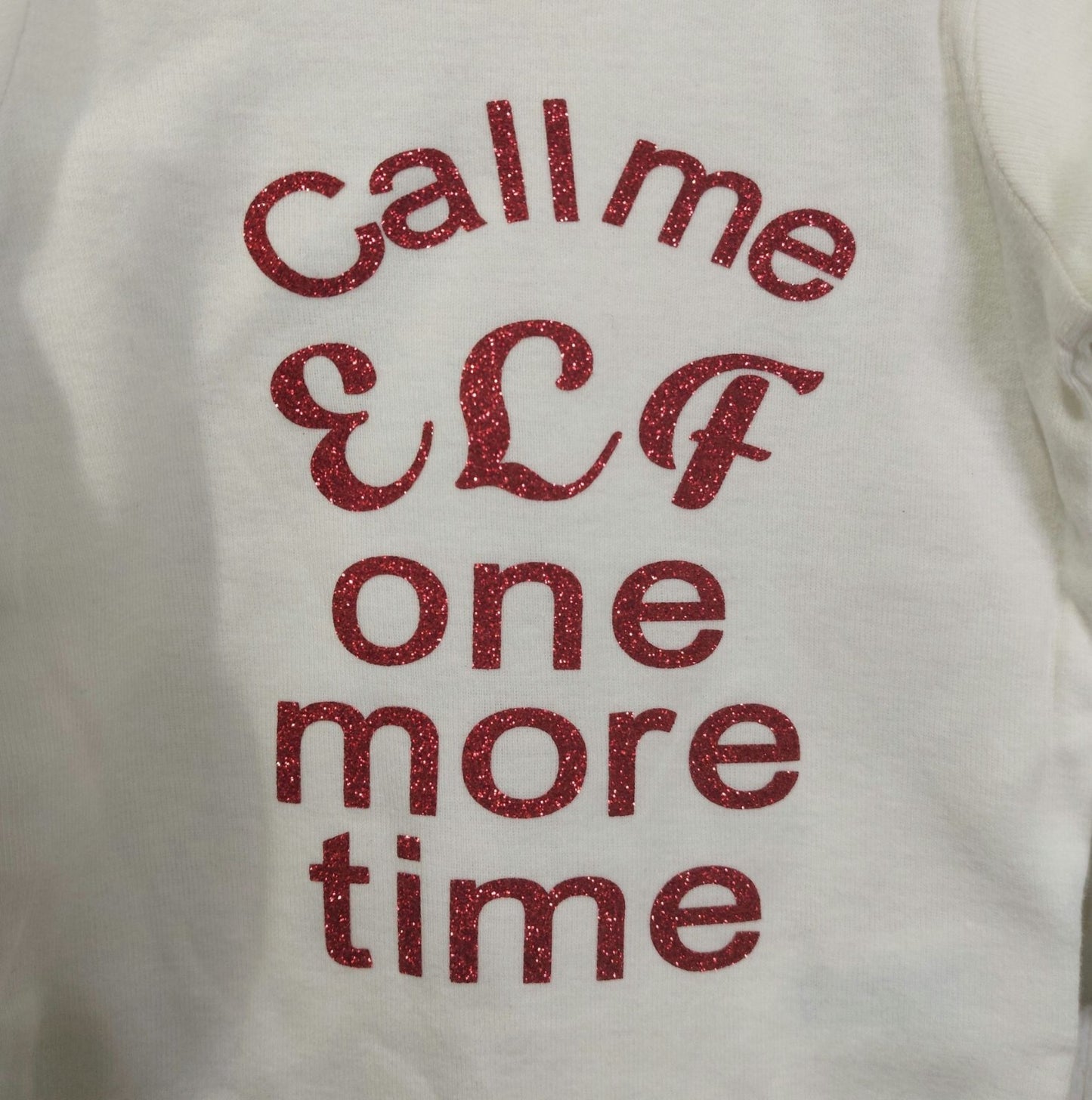 New White Baby Long Sleeve Sleeper/Bodysuit/One Piece 0-3 Months Christmas Elf