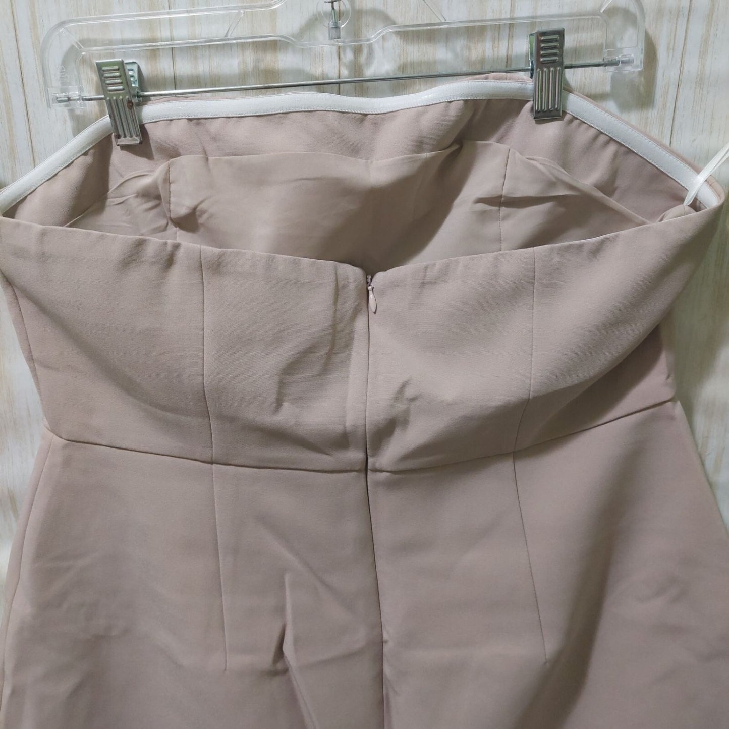 NWT Commense Women's Strapless Beige Mini Dress With Pockets Size XL