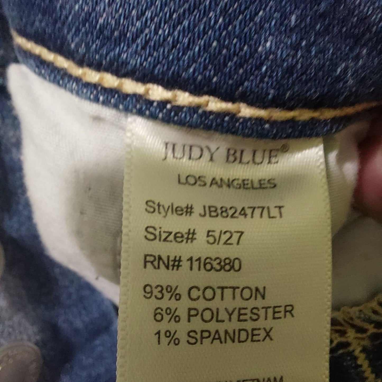 Judy Blue Womens Wide Leg Button-Fly Light Wash Denim Jeans Size 5/27