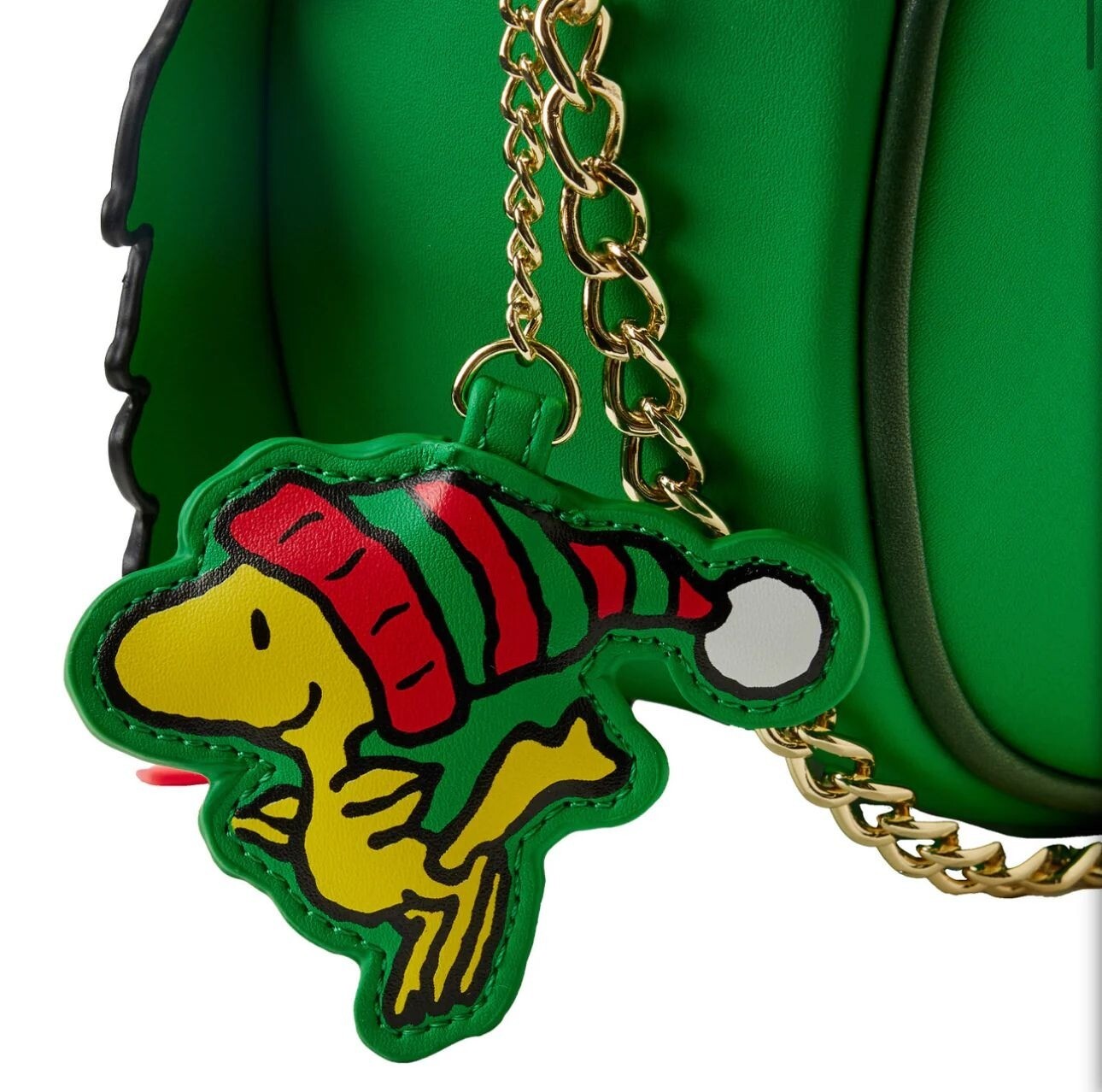 NWT Peanuts Loungefly Light-Up Snoopy Holiday Wreath Crossbody W/ Woodstock