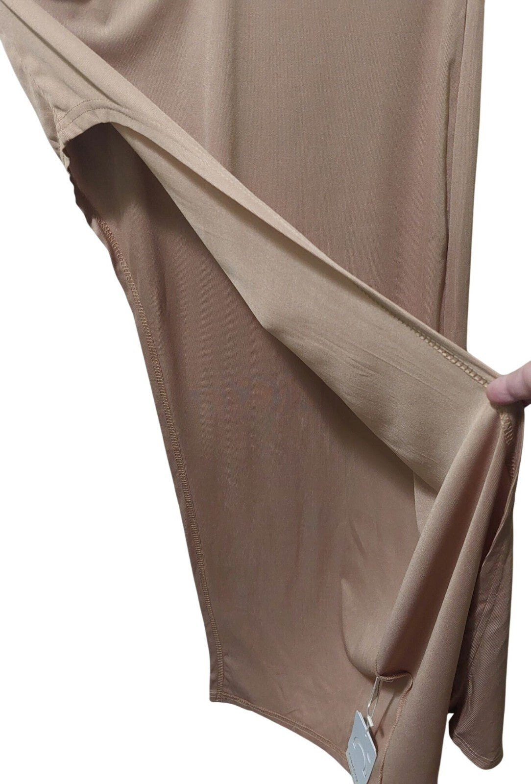 NWT Commense XL Womens Two-Piece Tan Dress & Shorts Set W/ Belt