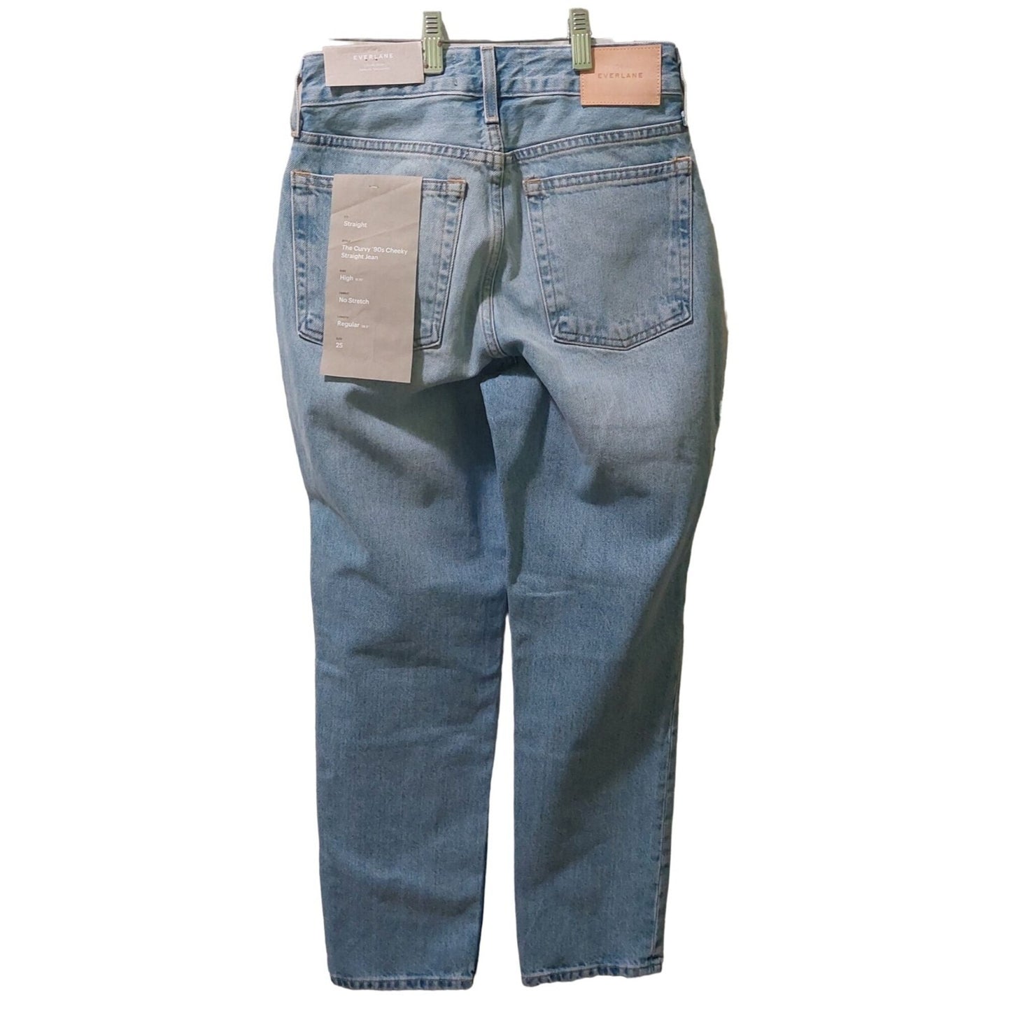 Everlane Women's Curvy '90s Cheeky Straight Jeans High Rise Sunbleached Sz 25