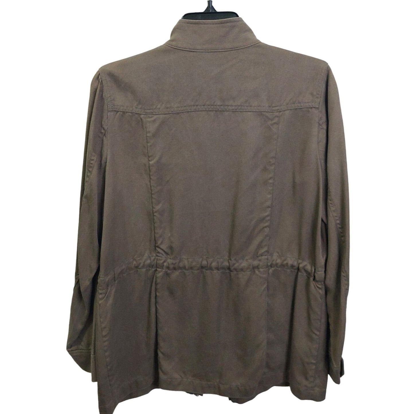 J. Jill Women's XS Lightweight Zip Jacket 100% Tencel Lyocell Olive Green Soft