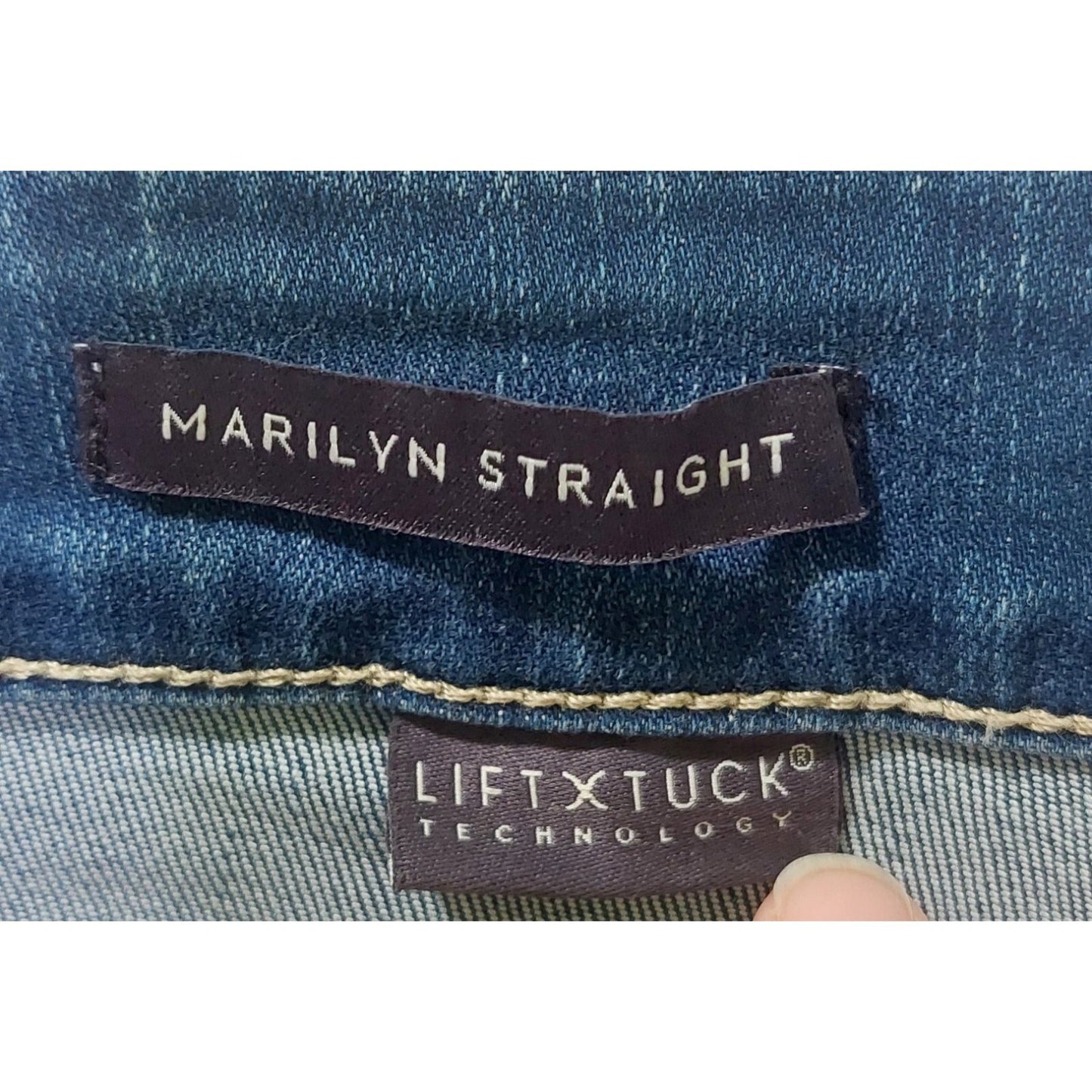 NYDJ Women's Marilyn Straight Jeans Size 10P Lift Tuck Technology Denim Jeans