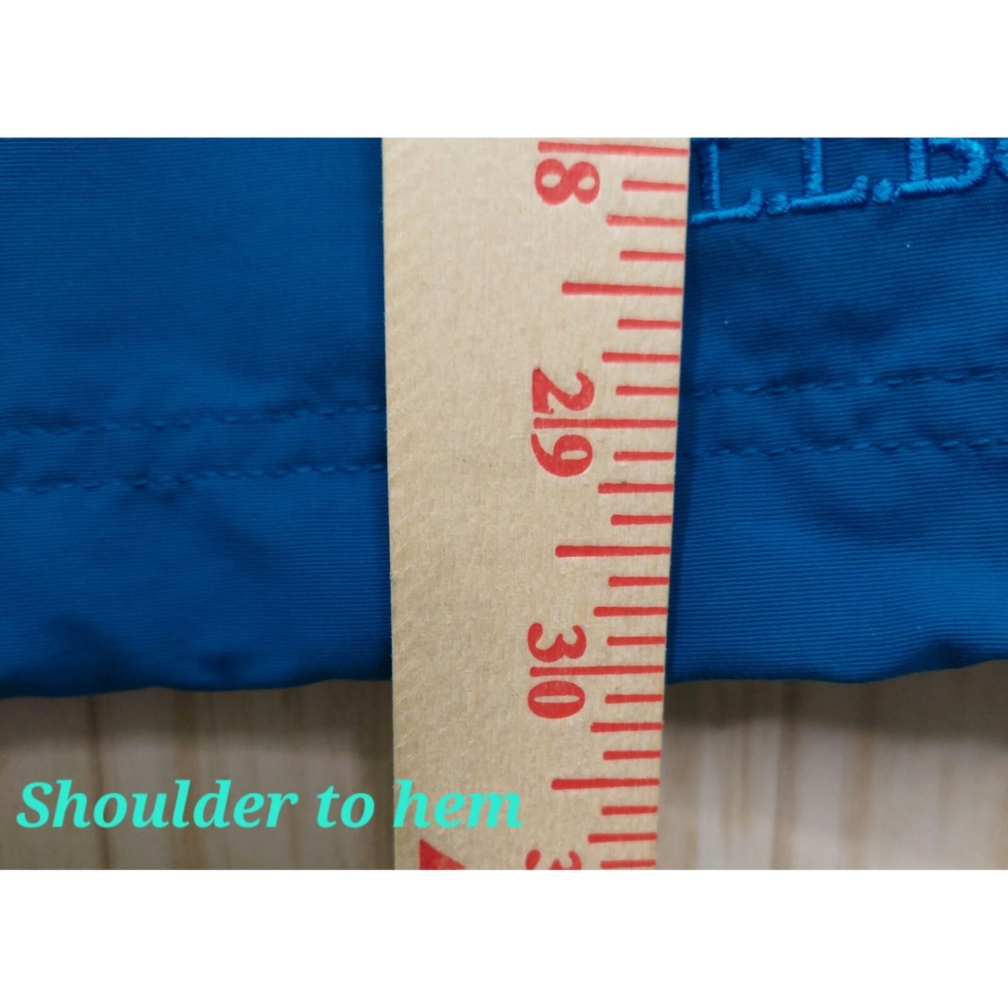 L.L.Bean Men's Blue Nylon Pullover Hoodie Jacket Size Large Kangaroo Pockets