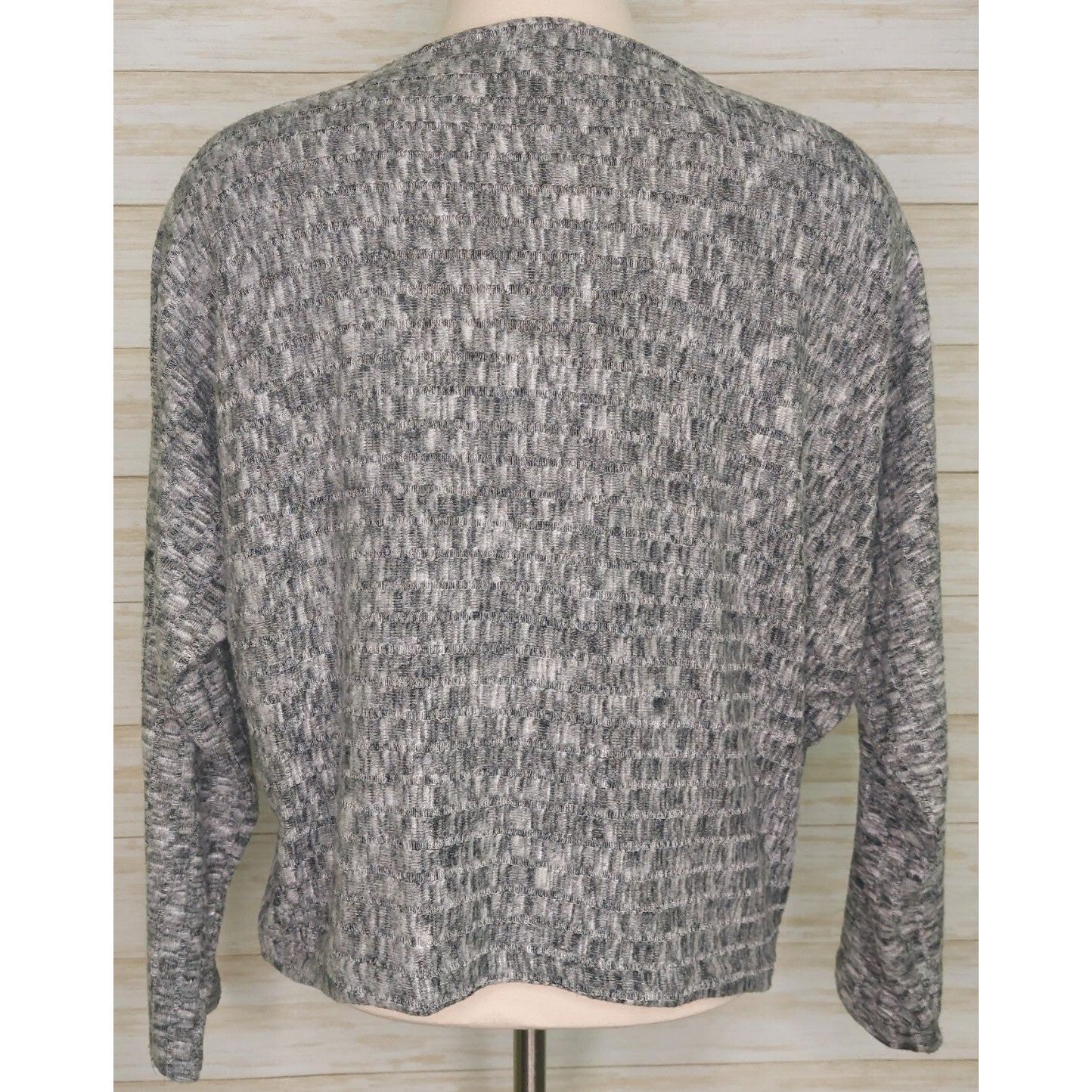 Calme By Johnny Was Womens Black Dolman Long Sleeve Knit Top Sz Small~Cozy~Soft