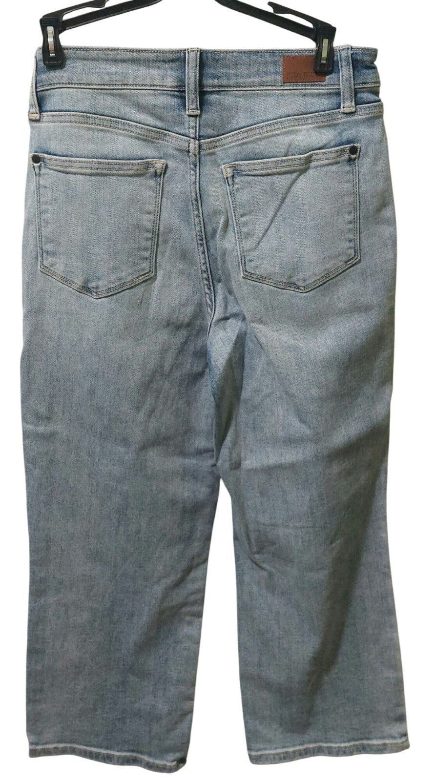 Judy Blue Womens Wide Leg Button-Fly Light Wash Denim Jeans Size 5/27