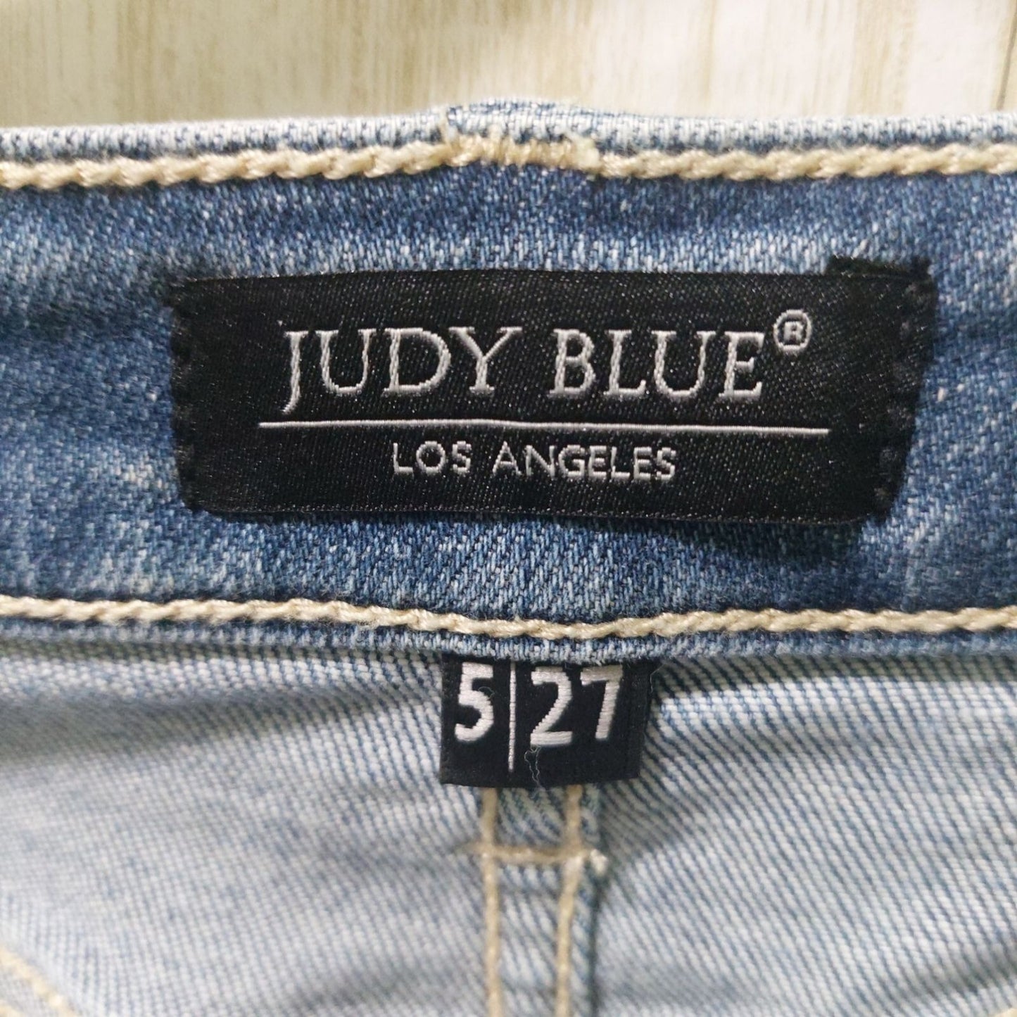 Judy Blue Womens Wide Leg Button-Fly Light Wash Denim Jeans Size 5/27