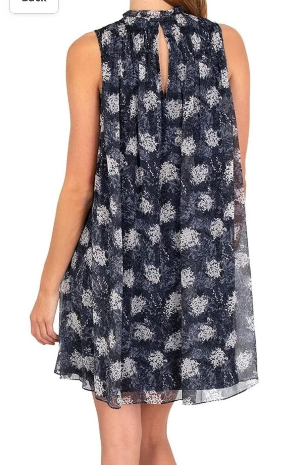 Joie Baltic Floral Print Sleeveless Mini Dress - Blue White - Size Medium NWOT