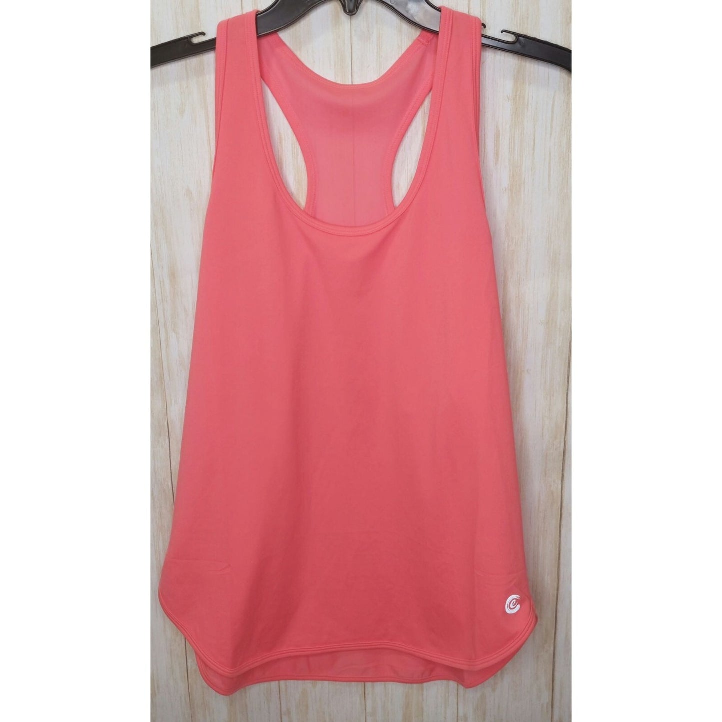 Calme By Johnny Was Womens Effect Draped Racer Back Tank Coral Pink Size Small