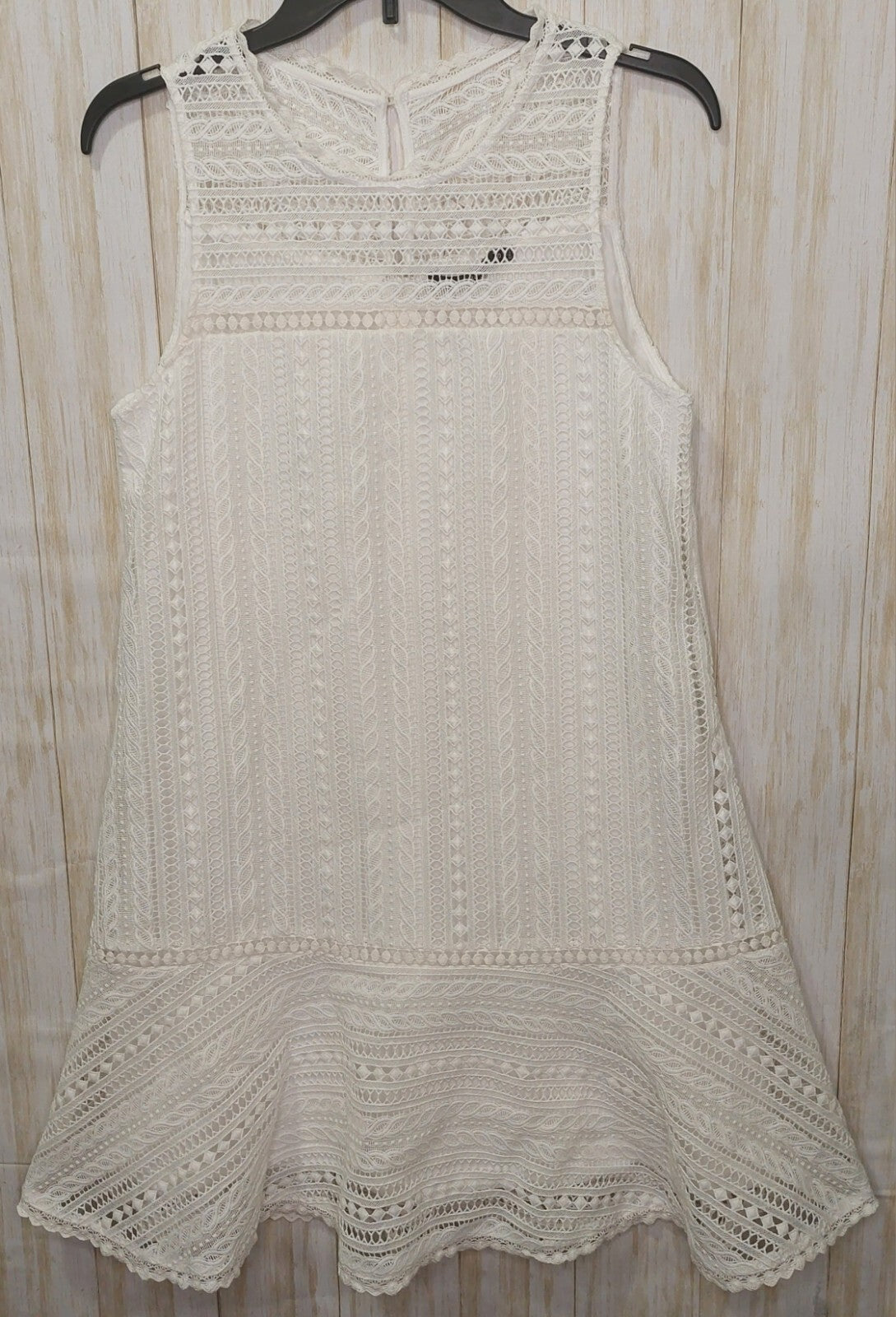 Doe & Rae Women’s Sheath~Size Small~ Sleeveless~Lace Overlay~Drop Waist~Lined