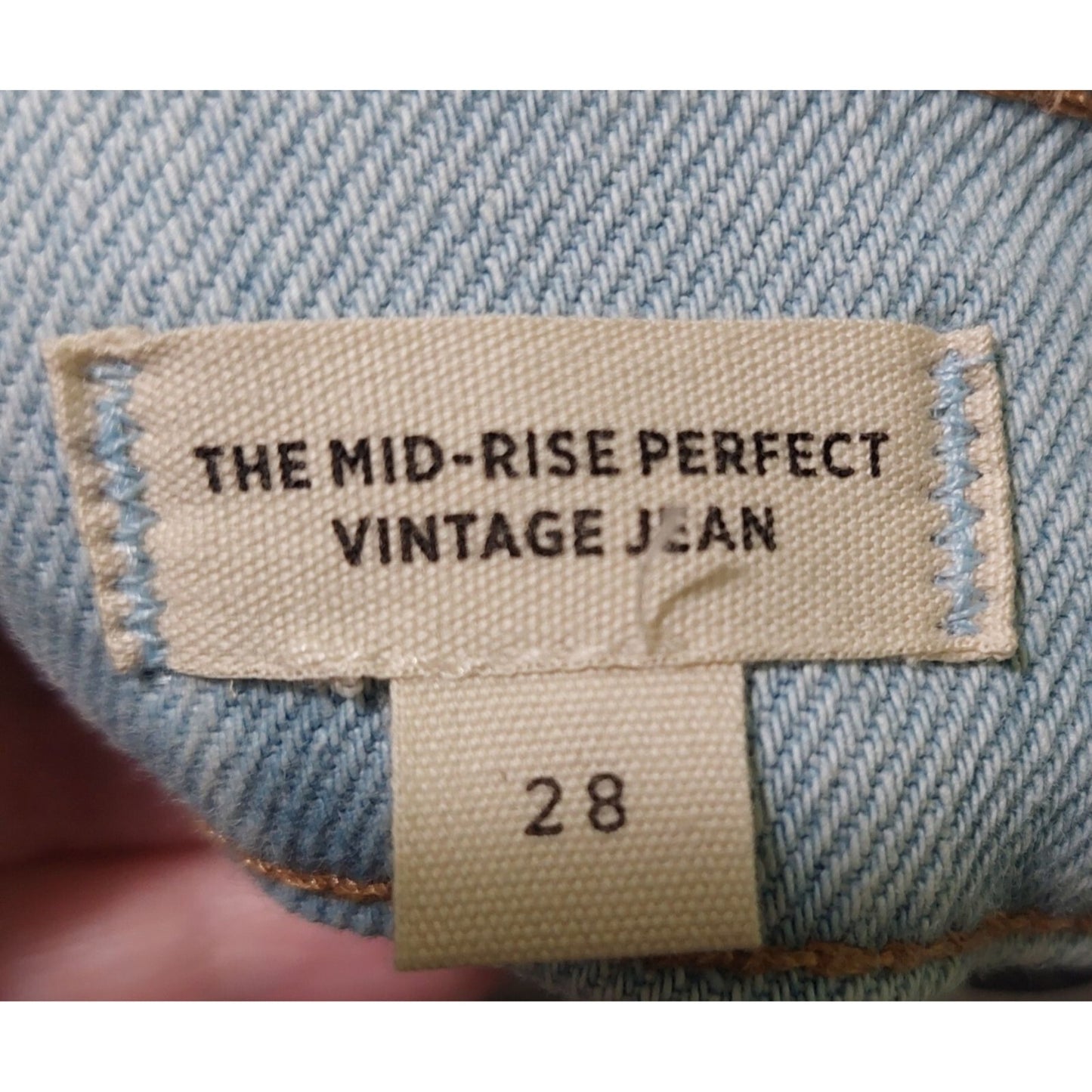 Madewell Womens Mid-Rise Perfect Vintage Jean W28 With Magic Pockets Light Wash