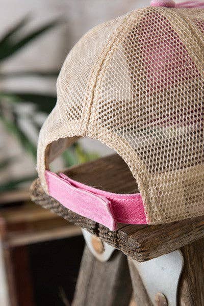 PREMIUM DISTRESS MESH BACK BASEBALL CAP