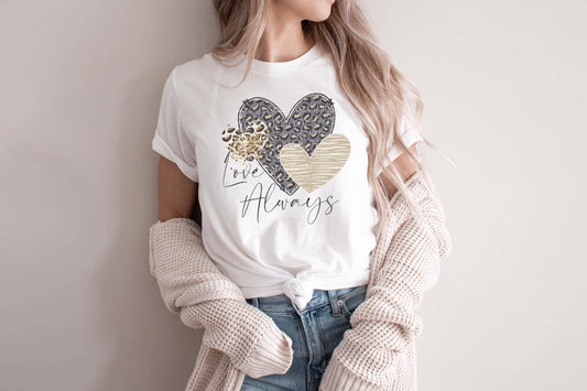 Cheetah Print Love Always TRANSFER - DTf Transfer: Adult