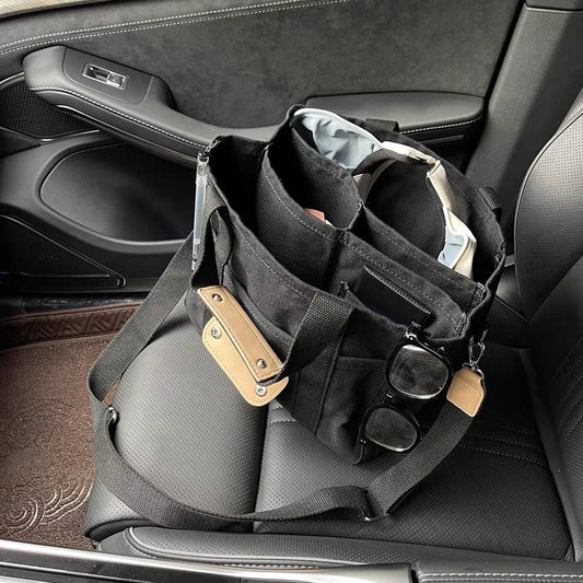 Crossbody Shoulder Dual-purpose Storage Travel Business Tote: Black / One Size
