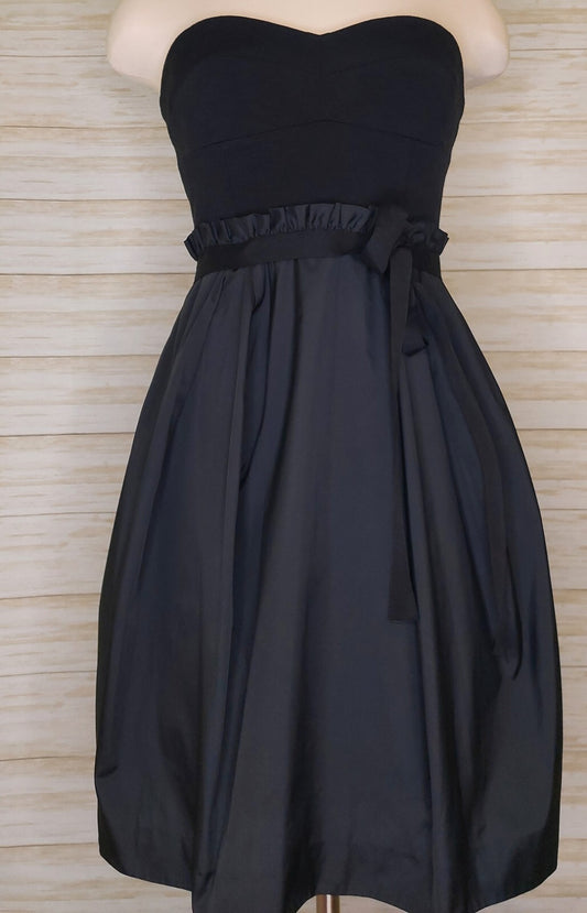 BCBG MAXAZRIA Women's Dress Black Size Small Cocktail Strapless Elegant Chic 
